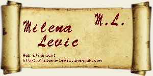 Milena Lević vizit kartica
